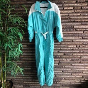 Vtg 80s LUHTA Finland One Piece Puffer Snowsuit